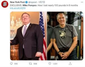 mike pompeo weight loss,Weight loss is like two people!